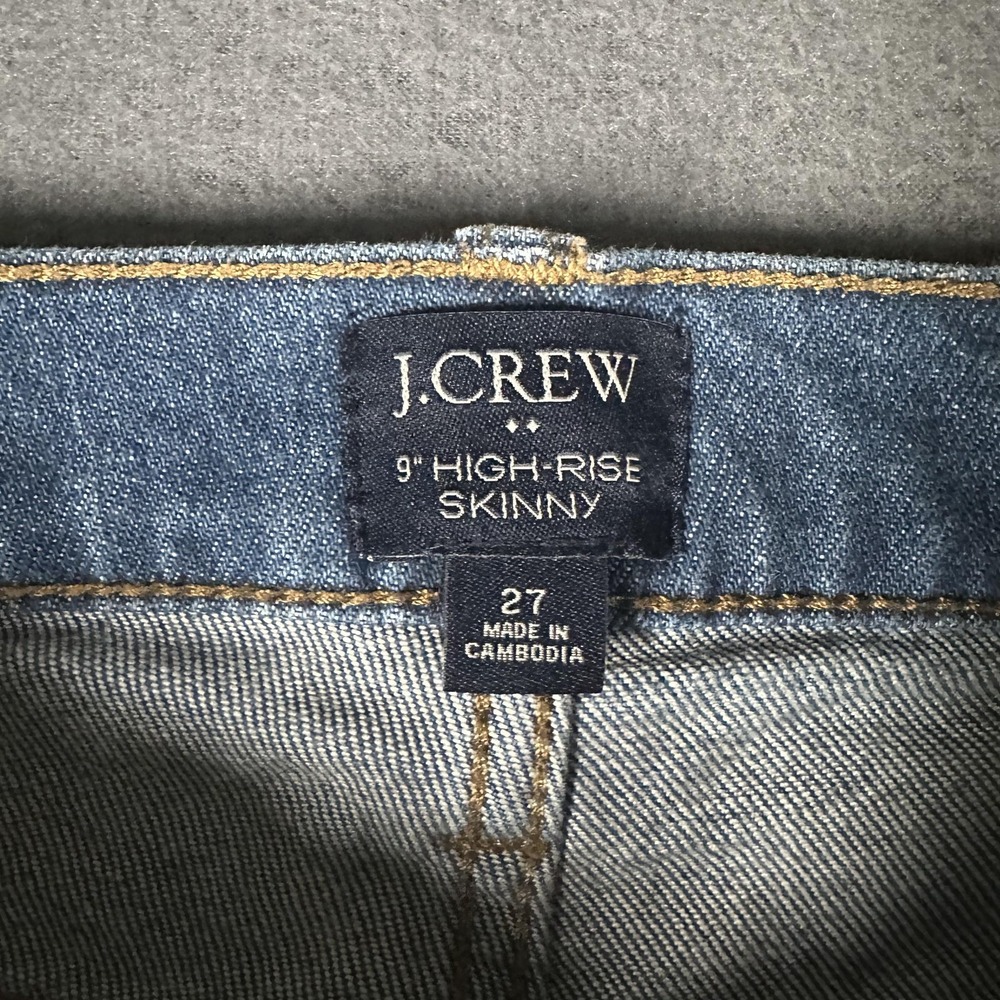 J Crew Jeans Womens 27 Blue 9in 10in High-Rise Skinny Lot of 2 Stretch Raw Hem - Picture 6 of 16